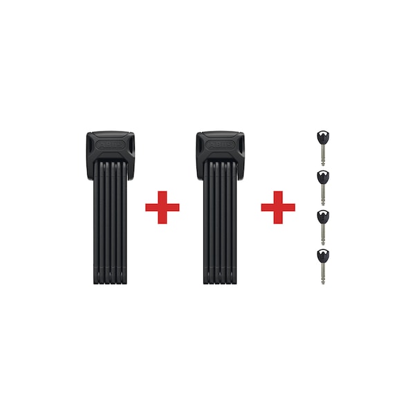 BORDO 6000K Folding Lock Twinset (2 × keyed-alike) Incl. SH Lock Holders